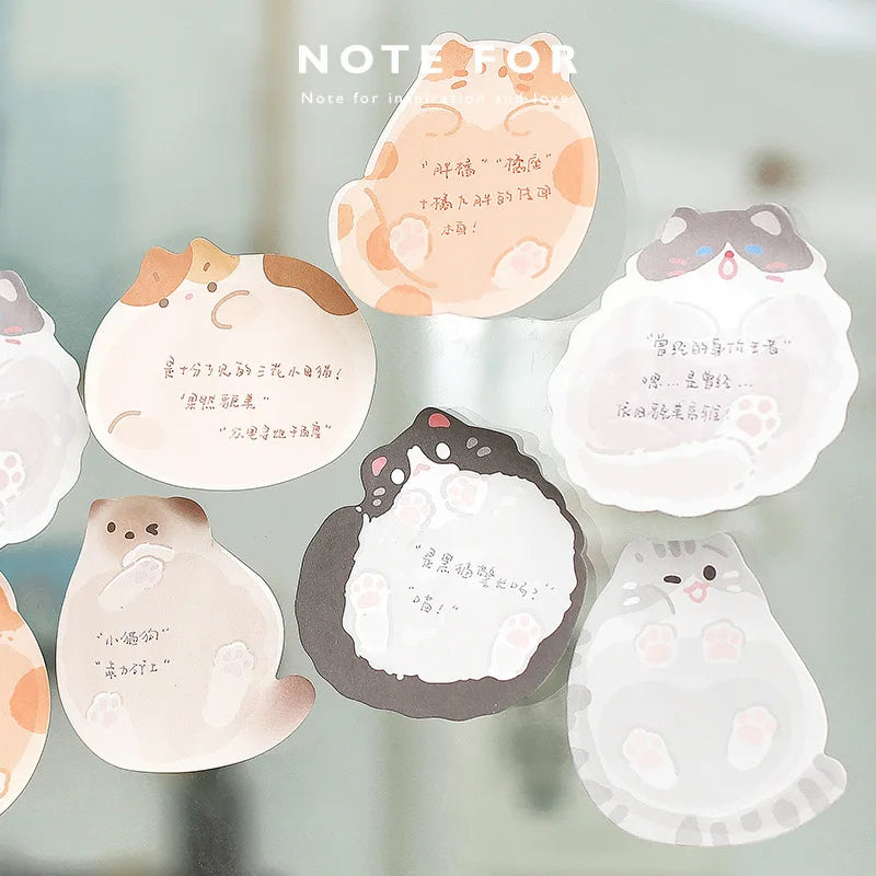 Kitten Series Convenient Stickers Korean Cute Pet Cat Student Leave A Message N Times Posted Sticky Notes  Stationery  Kawaii