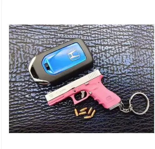 Alloy Empire 1:3G17 Glock Throwing Shell Alloy Keychain Pendant Metal Mini Toy Gun Cannot be Launched