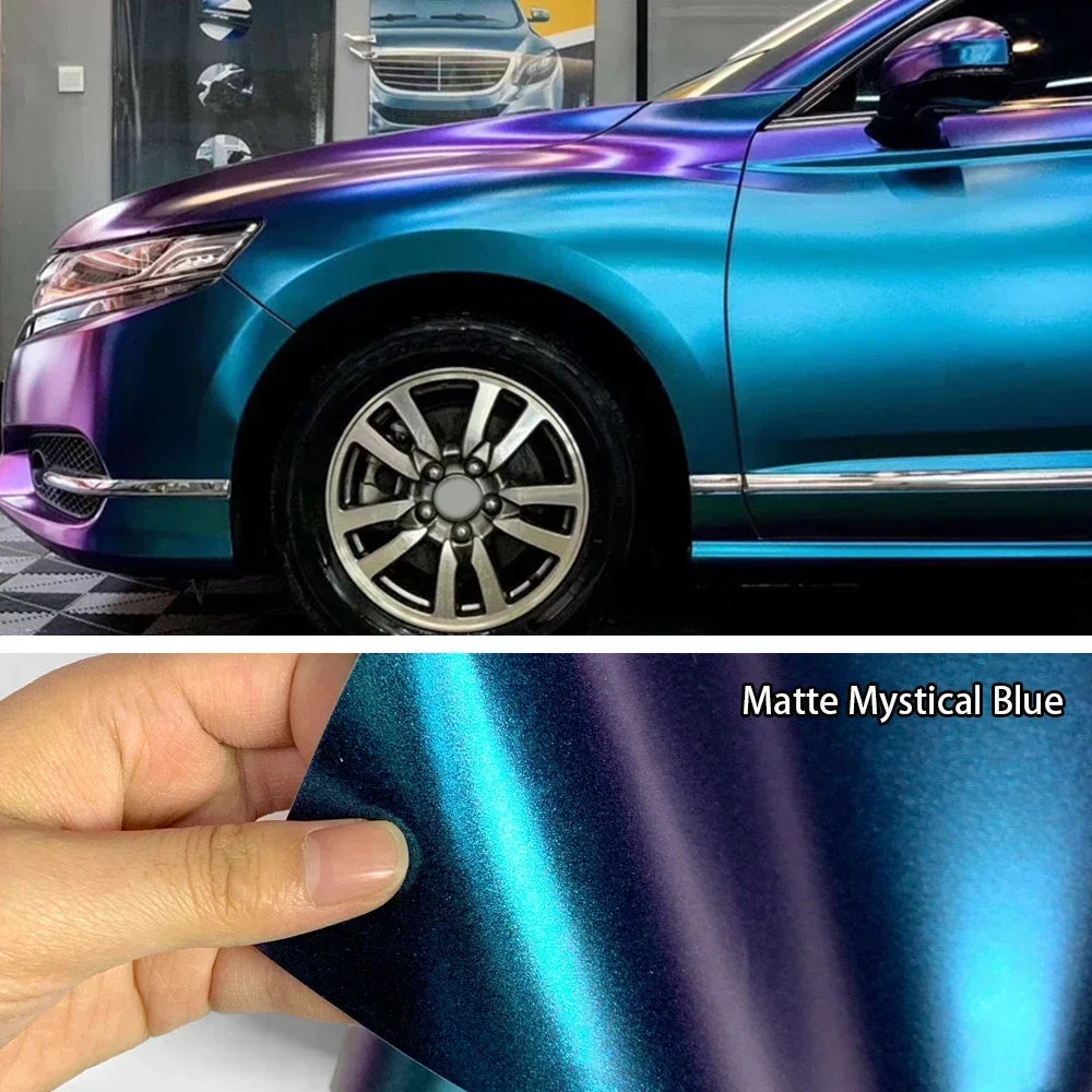 Car Stickers Glossy Matt Chameleon Vinyl Wrap Film Waterproof Sticker Automobiles Motorcycle Body Tuning Decaration Stickers