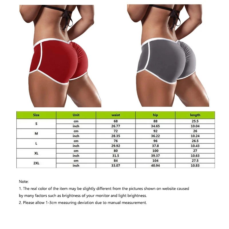 Low Waist Sport Shorts For Women Summer Elasticated Fold Design Shorts Sexy Ladies Training Gym Shorts Mini Skinny Fitness Short