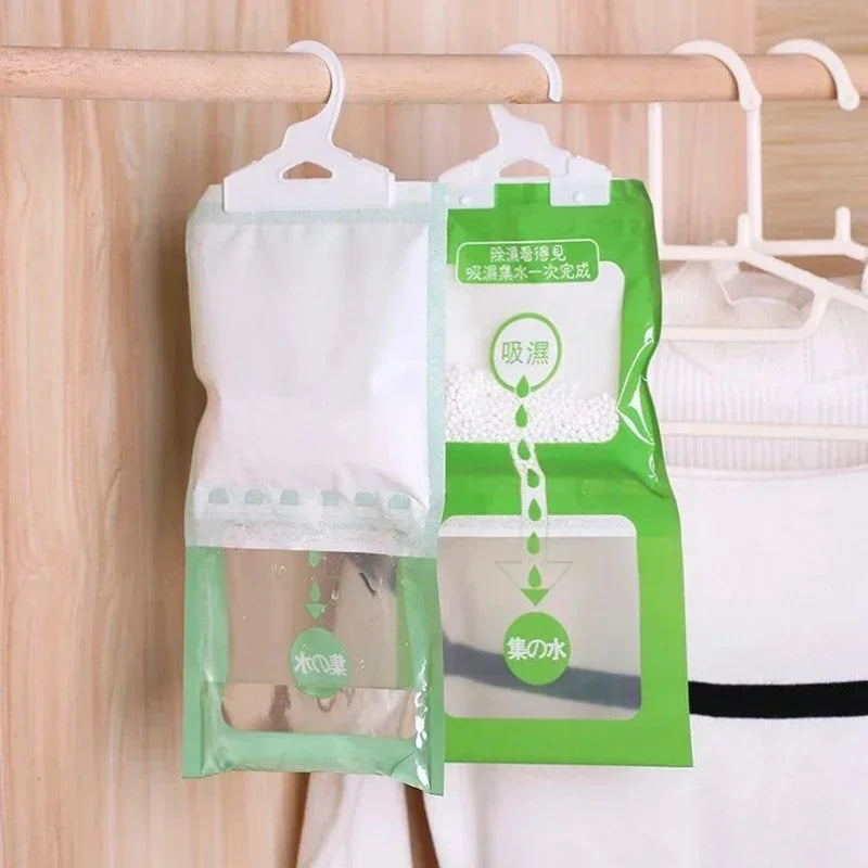 1/5/10pcs Wardrobe Dehumidification Bag Mildew Proof And Moisture Proof Hanging Clothes Drying And Moisture Absorbing Bag