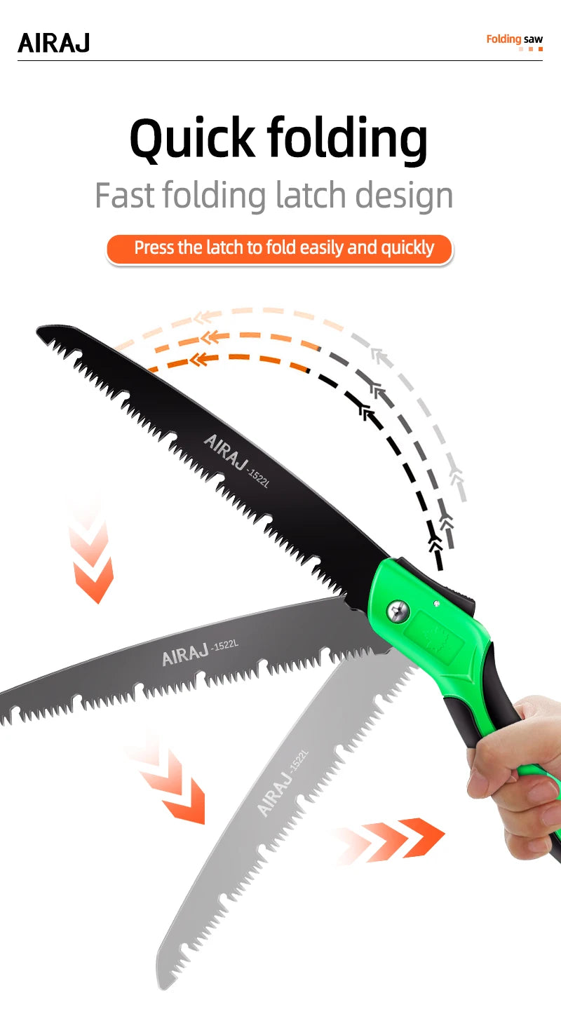 AIRAJ Multifunctional Folding Saw Woodworking Saws Cutting Wood Tool Professional Home Cut Handsaw Hacksaw Carpentry Hand Tools