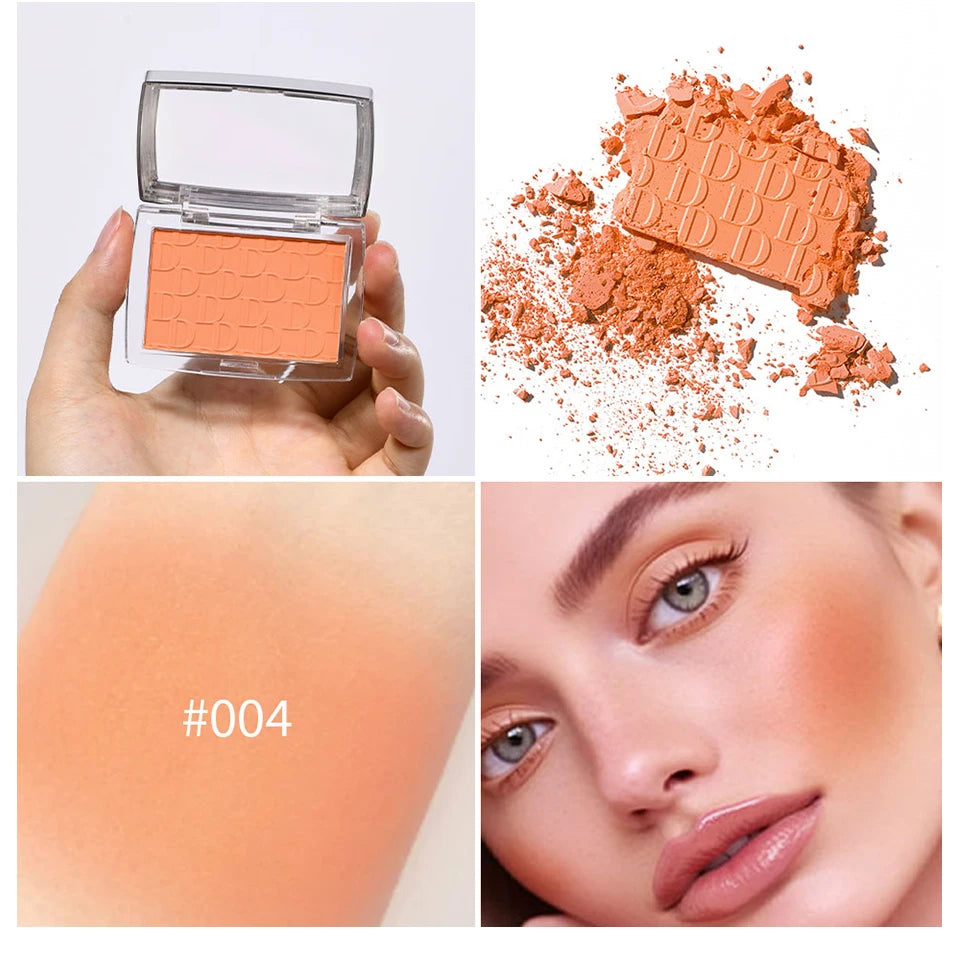 Matte Natural Cheek Tint Blush Palette Face Contouring Face Blusher Single Waterproof Matte Peach Rouge Contour Shadow Palette M