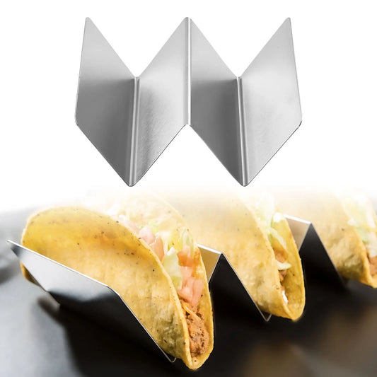 Stainless Steel Taco Holder Stand Safe Pancake Rack Tray Taco Plates Display Stand Mexican Food Rack Kitchen Tools