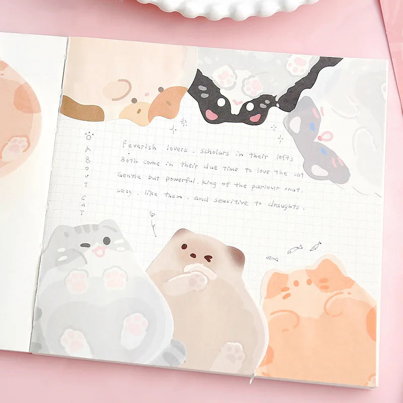 Kitten Series Convenient Stickers Korean Cute Pet Cat Student Leave A Message N Times Posted Sticky Notes  Stationery  Kawaii