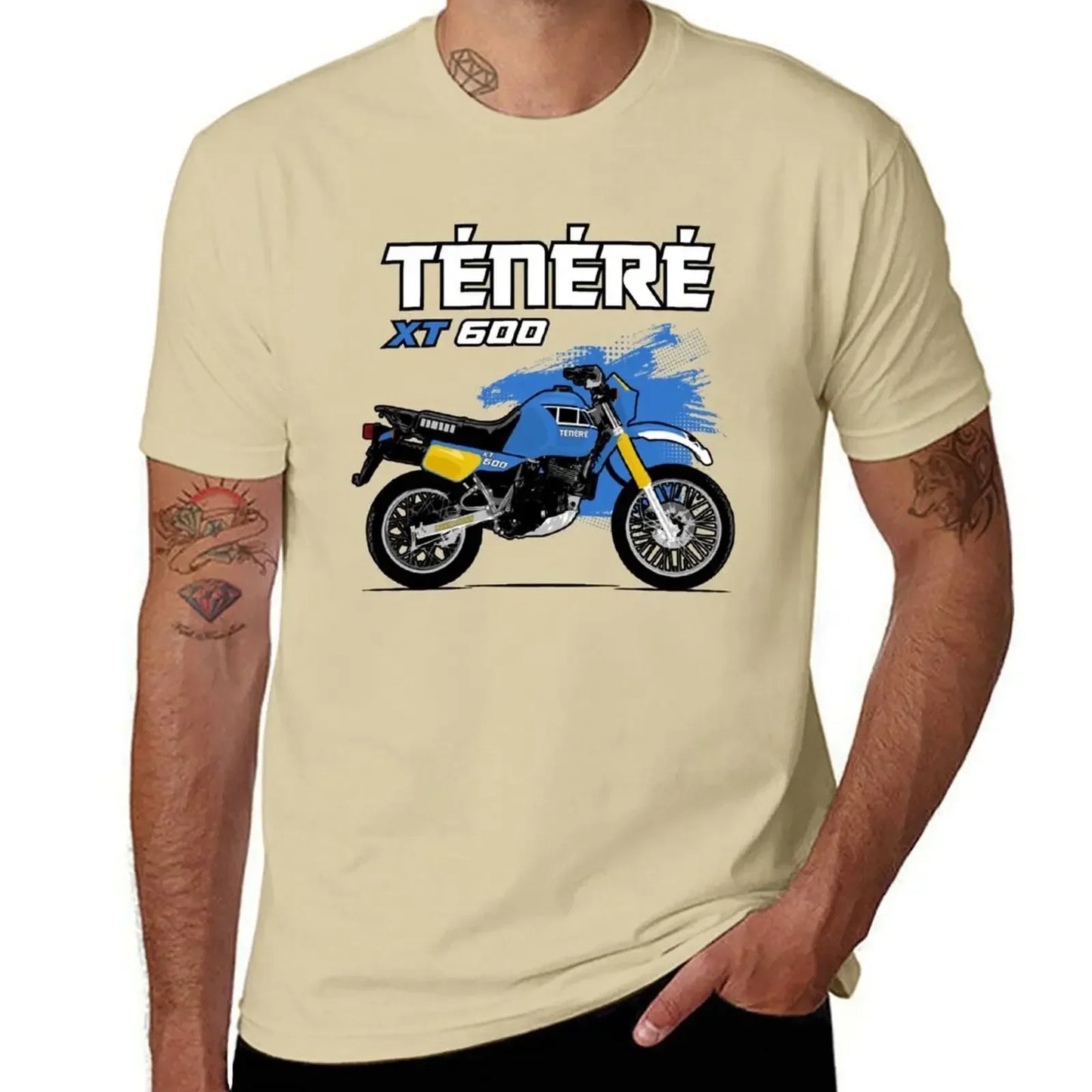 T-shirt Tenere Countfemale pour hommes, haut élégant, vêtements décontractés, grande taille, été