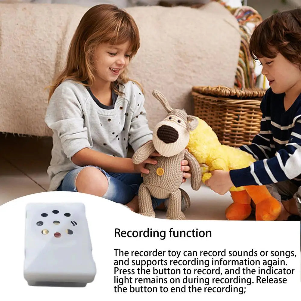 Voice Box for Stuffed Animal Mini Square Voice Recording Device Sound Module Plush Toy Voice Message Recorder Toy Voice Box