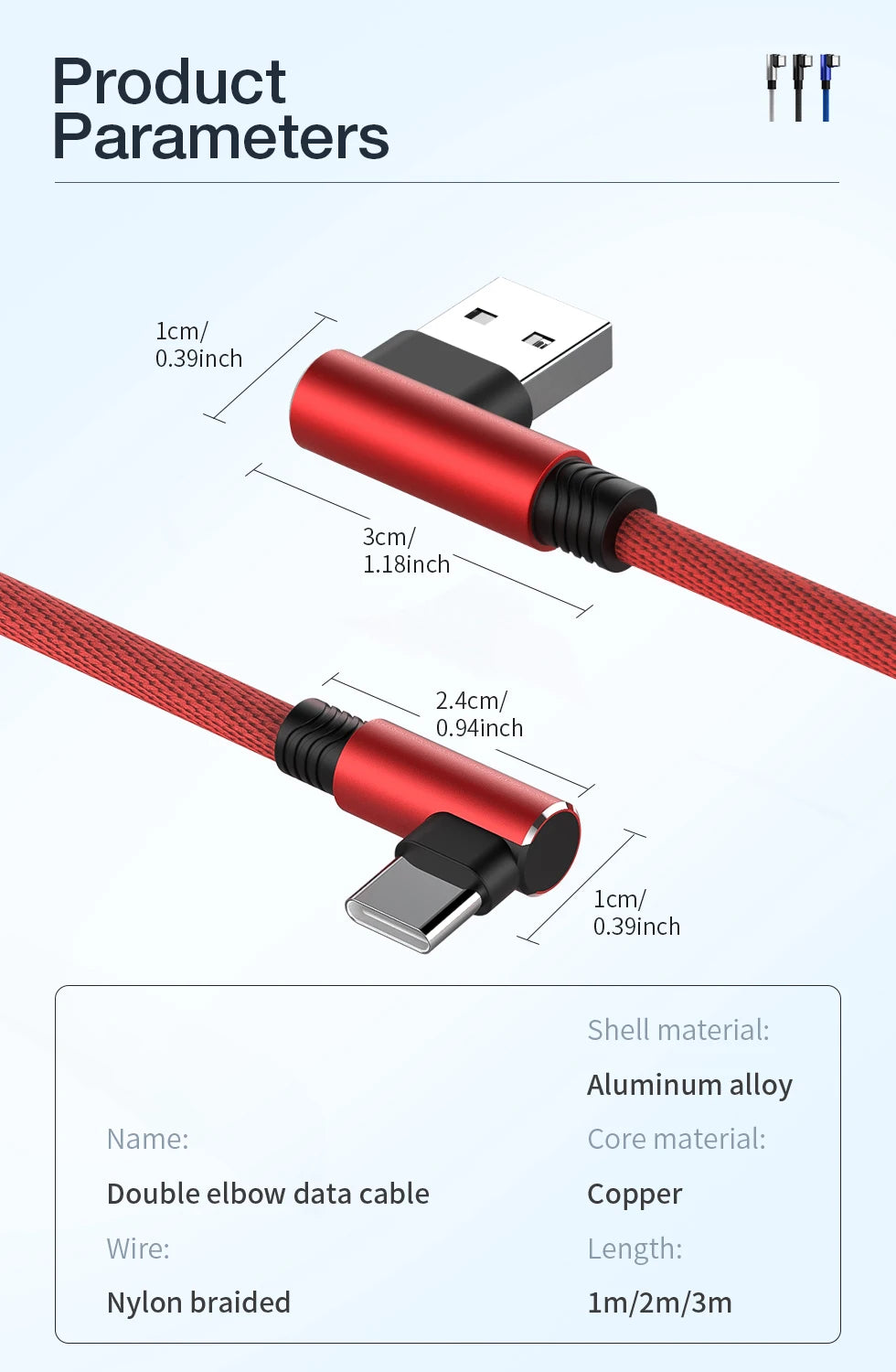 90 Degree Fast Charge USB Cable For iPhone 14 13 12 11 Pro X XS Max 6S 7 8 Plus 5 SE Wire Origin Long 3M Elbow Charger Data Cord