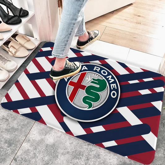 Alfa Romeo Logo Bathroom Mat Kids Room Bedroom Decoration Balcony Anti-Slip Doormat Living Room Welcome Rug