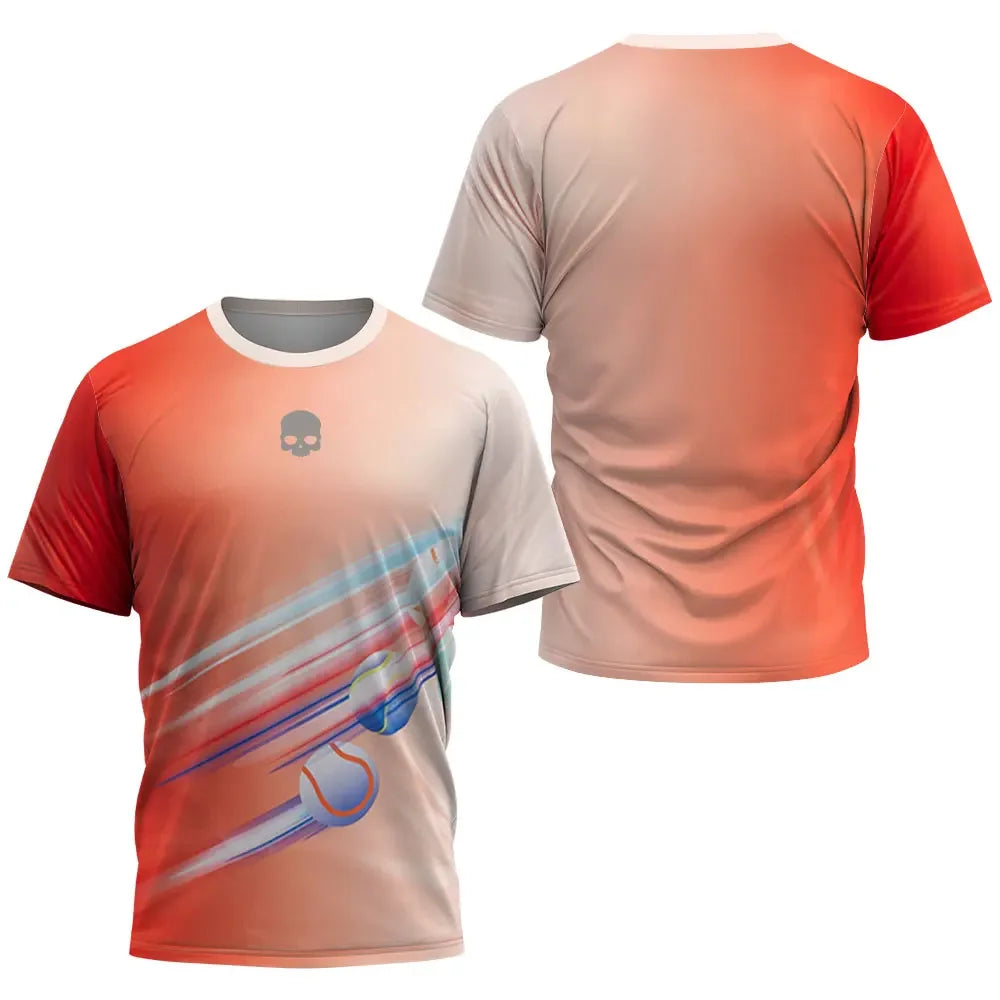 T-shirt de tennis à séchage rapide Skull pour hommes, t-shirt d'entraînement de tennis, haut de sport d'été, nouveau, haute qual