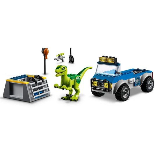 Jurassical World Raptor Rescue Truck 10757 Building Blcoks Kit Bricks Toys For Boys Birthday Gifts 85 Pcs，Compatible with Legoed