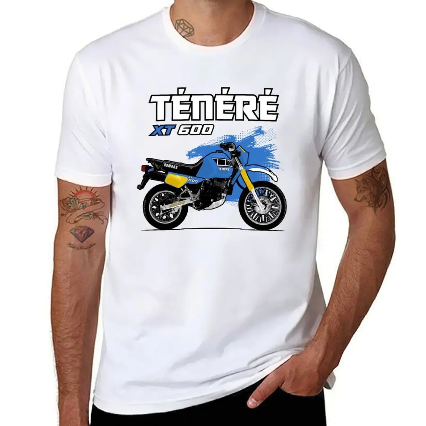 T-shirt Tenere Countfemale pour hommes, haut élégant, vêtements décontractés, grande taille, été