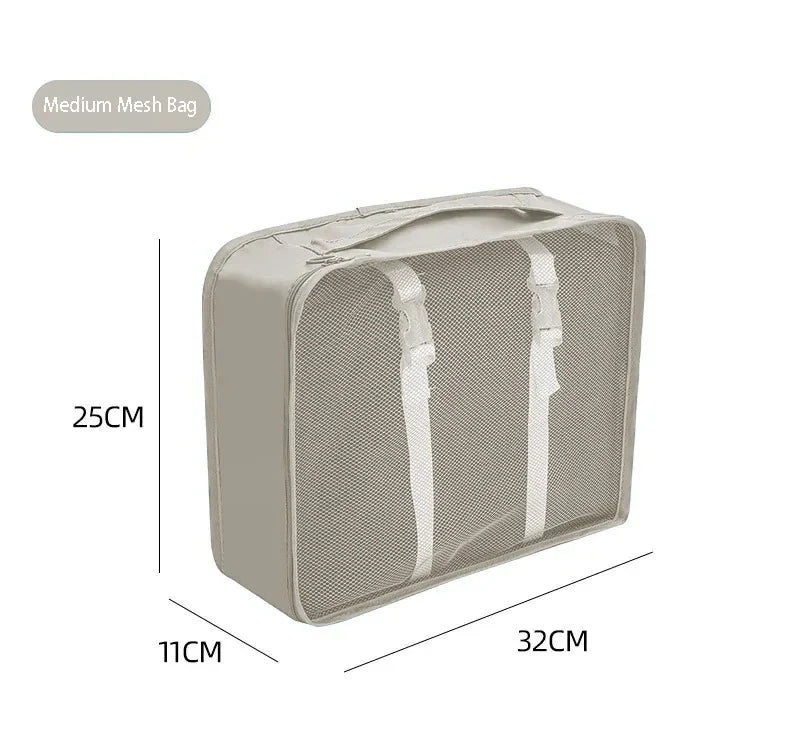 7/8/9/10 Pcs Set Travel Organizer Storage Bags Suitcase Packing Cubes Set Cases Portable Luggage Clothes Shoe Tidy Pouch Folding