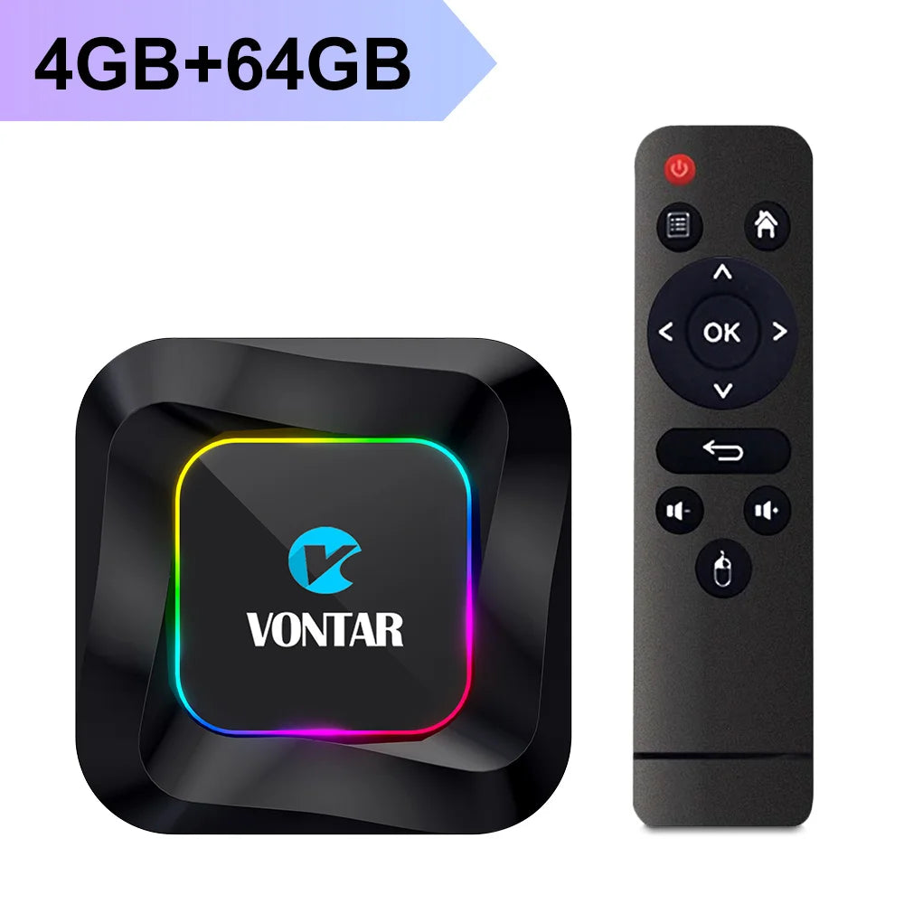 VONTAR R3 RGB Light Android 13 TV Box RK3528 Set Top Box 4K Media Player Android 13.0 TVBOX QuadCore 8K Video HDR10+ BT5.0 Wifi6