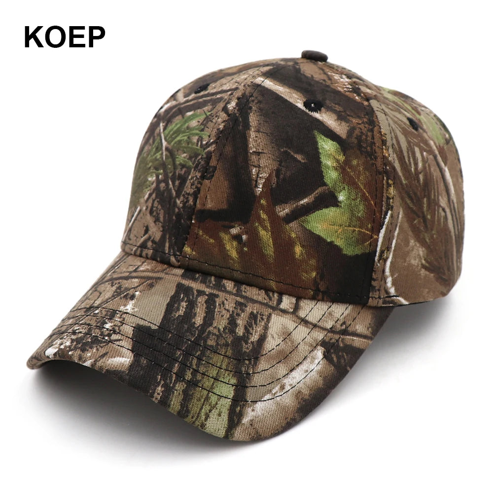 KOEP New Outdoor Jungle Fishing Baseball Hat Cap Man Camouflage Hunting Hat Casquette Bone Cotton Rucker Camo Snapback Dad Caps