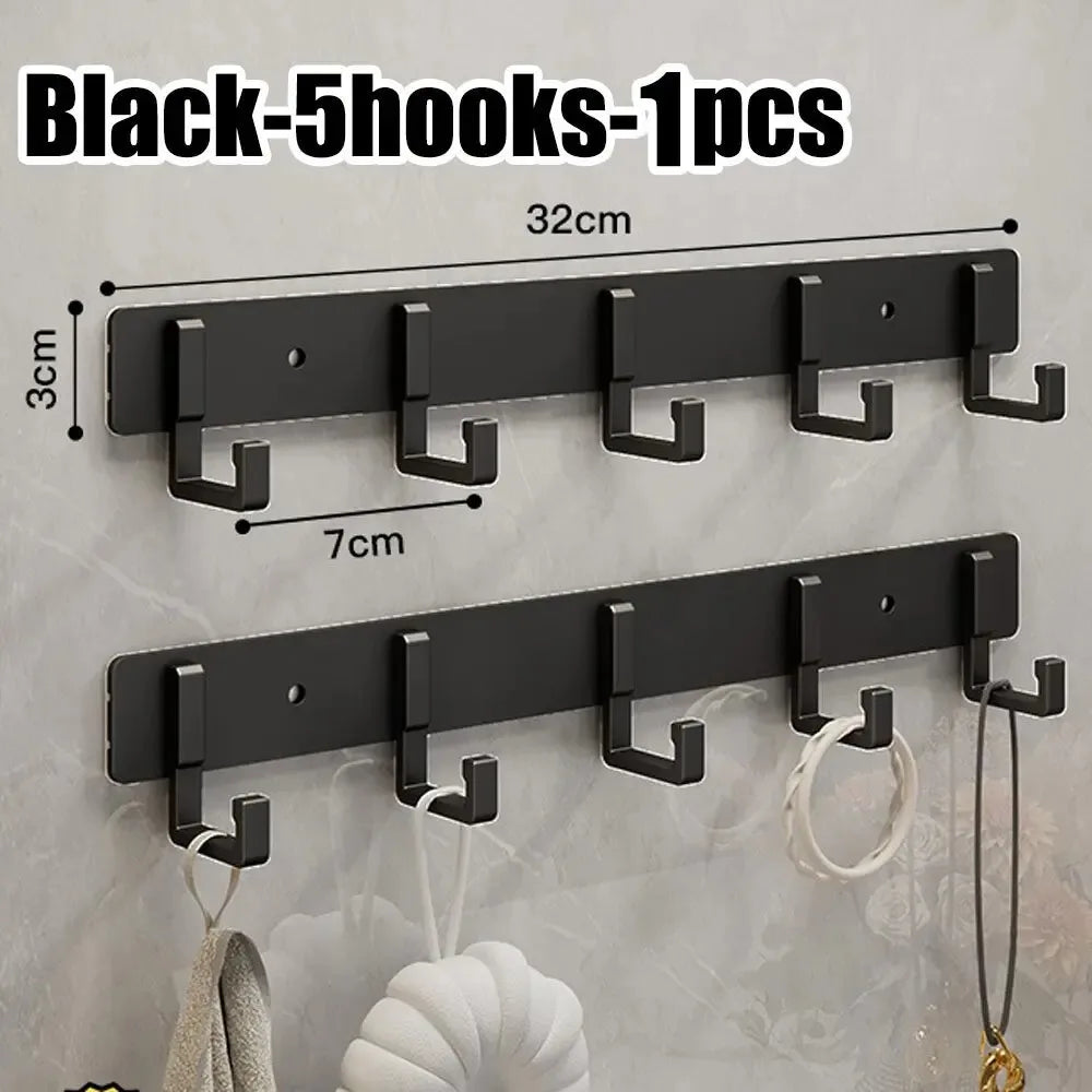 Wholesale of door hooks, space aluminum, non perforated bathroom hooks, bedroom storage, clothes hanger hooks, wall clothes hook