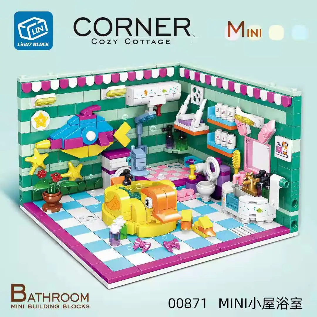 Girls Assembling Game Building Blocks Princess Shop Garden Study Room Play Space Model Gifts Toy Garden Compatible with Lego