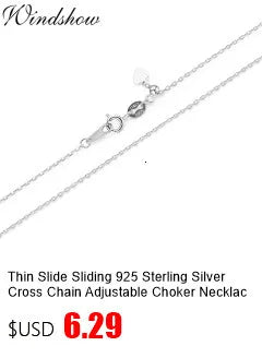 Thin 925 Sterling Silver Cross Chain Adjustable Necklace Choker Necklaces Women Girls Jewelry Collier Kolye Ketting 45cm-60cm