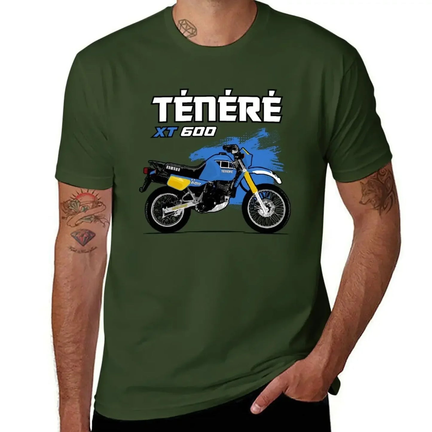 T-shirt Tenere Countfemale pour hommes, haut élégant, vêtements décontractés, grande taille, été