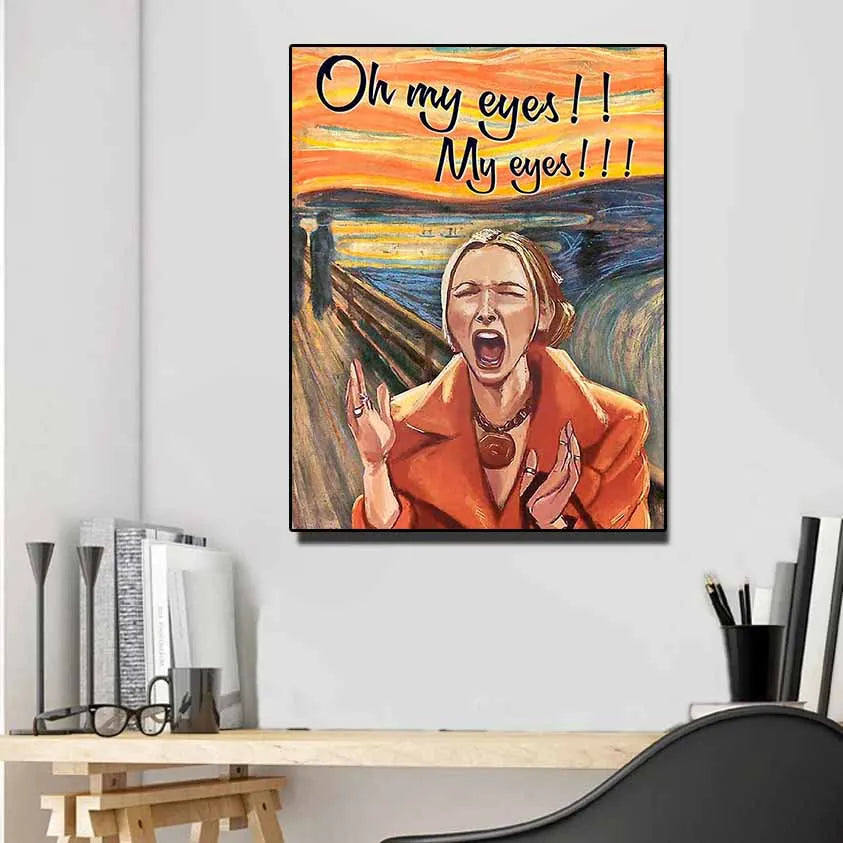 TV Show Friends Phoebe Buffay Oh My Eyes Funny Poster Canvas Painting Wall Art Prints for Living Room Salon Home Decor