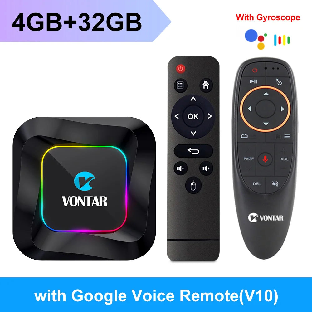 VONTAR R3 RGB Light Android 13 TV Box RK3528 Set Top Box 4K Media Player Android 13.0 TVBOX QuadCore 8K Video HDR10+ BT5.0 Wifi6