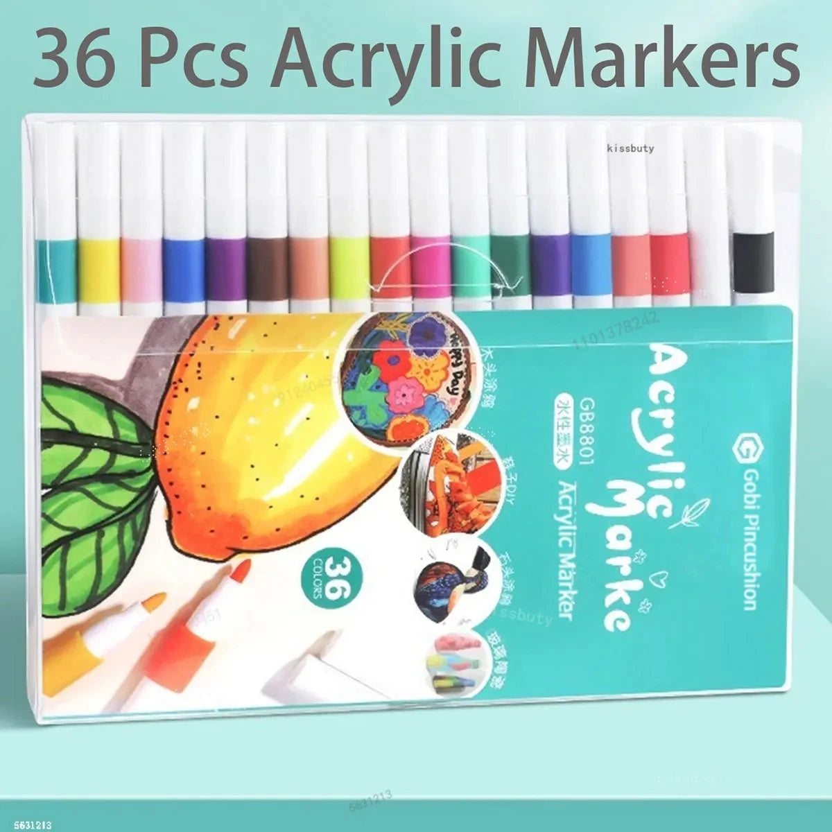 12-80 Colors Acrylic Paint Art Marker Pen DIY Hand Drawn Painting Drawing For Card Ceramic Stone Mug Glass Fabric Clothes Shoes