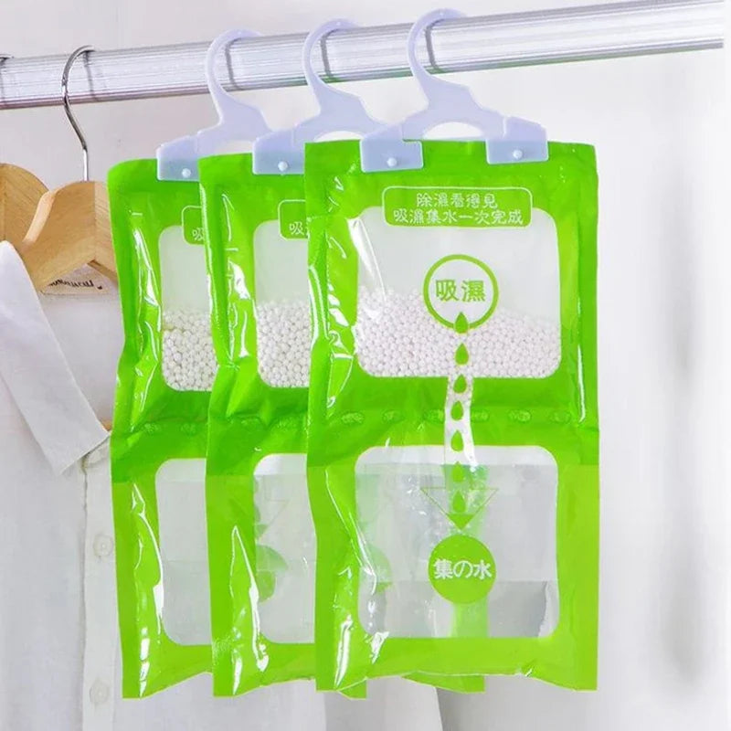 1/5/10pcs Wardrobe Dehumidification Bag Mildew Proof And Moisture Proof Hanging Clothes Drying And Moisture Absorbing Bag