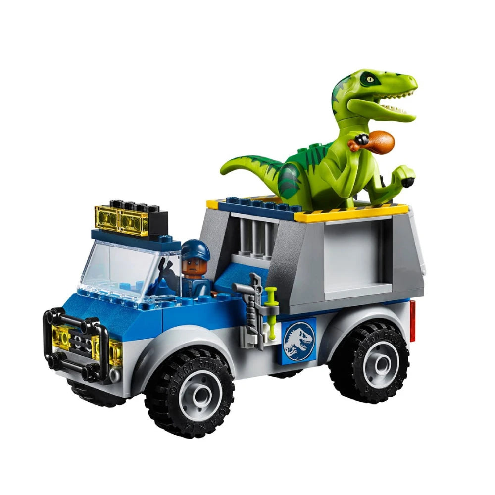 Jurassical World Raptor Rescue Truck 10757 Building Blcoks Kit Bricks Toys For Boys Birthday Gifts 85 Pcs，Compatible with Legoed