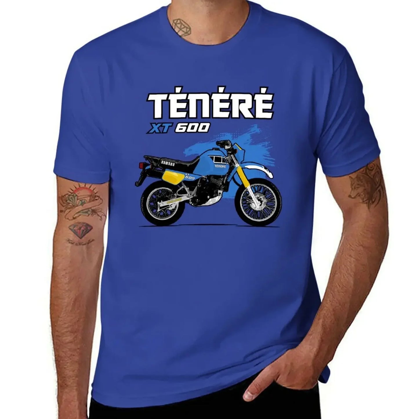 T-shirt Tenere Countfemale pour hommes, haut élégant, vêtements décontractés, grande taille, été