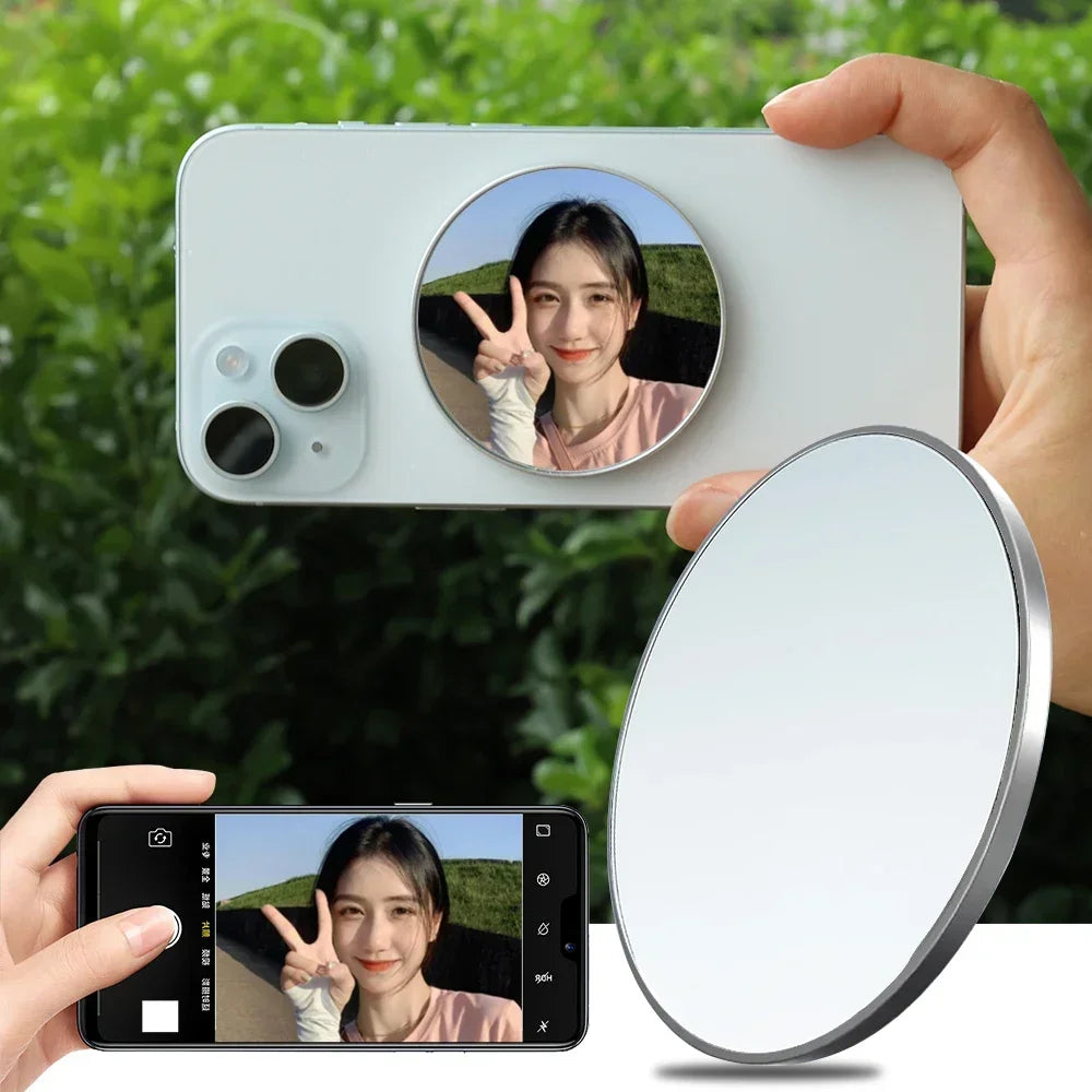 Magnetic Phone Selfie Mirror for Magsafe IPhone 15 Pro Max Cellphone Back Camera Mirror for Wide Angle Selfie Vlogging Video