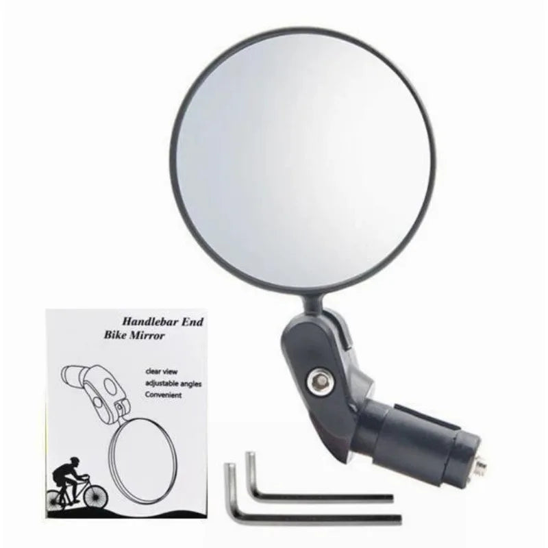 Bike Rear View Mirror Reflector Adjustable Rotatable Handlebar Mirror Clear Rearview Electric Scooter Cycling Bicycle Accessorie