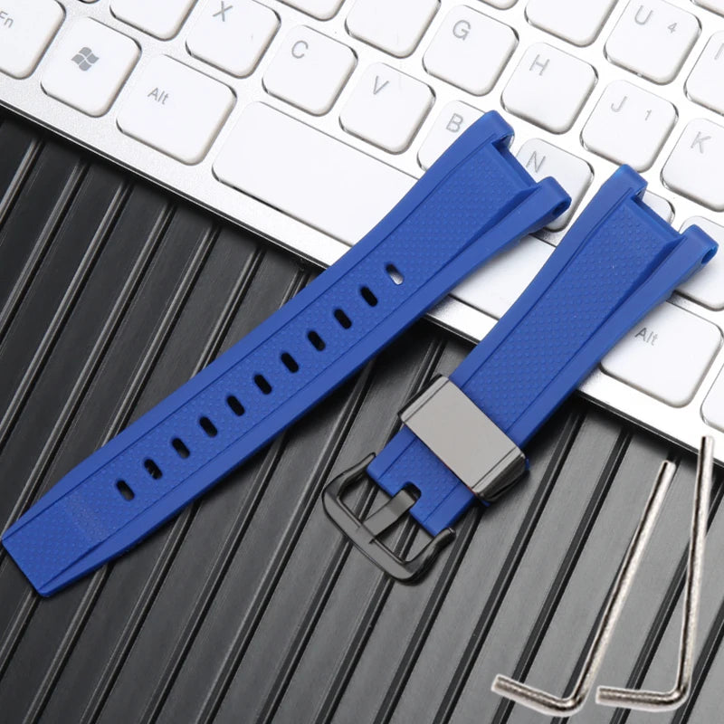 Rubber Strap Suitable for Casio G-Shock GST-B100 W300 210 400G S130 S330 Men's Resin Watch Band Waterproof Watch Accessories