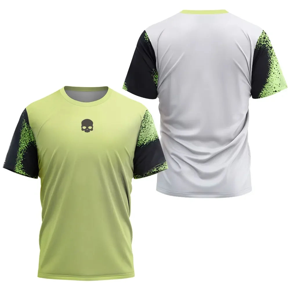 T-shirt de tennis à séchage rapide Skull pour hommes, t-shirt d'entraînement de tennis, haut de sport d'été, nouveau, haute qual