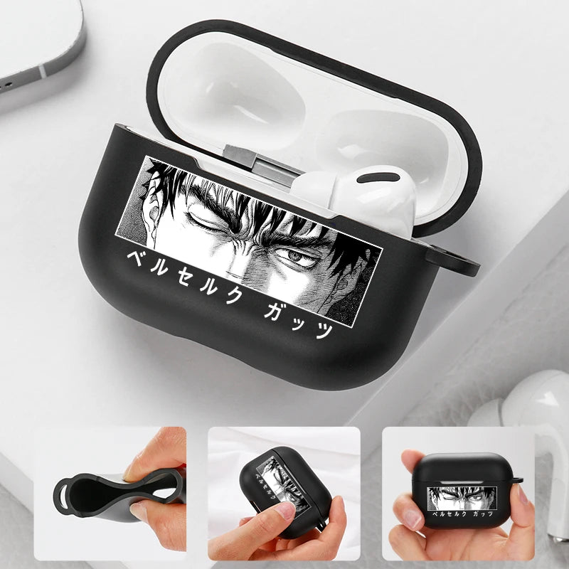 Anime Berserk Earphone Case for Apple Airpods 1 2 3 Pro 2 Guts Griffith Protective Berserk Airpods Case