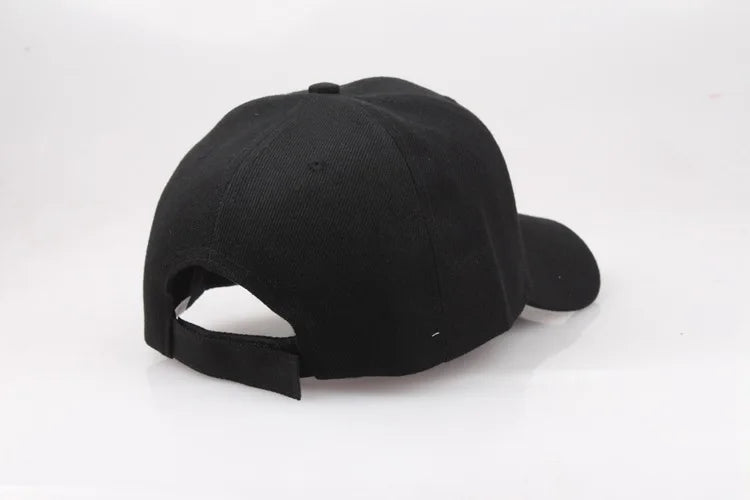 Black Cap Solid Color Baseball Cap Snapback Caps Casquette Hats Fitted Casual Gorras Hip Hop Dad Hats For Men Women Unisex