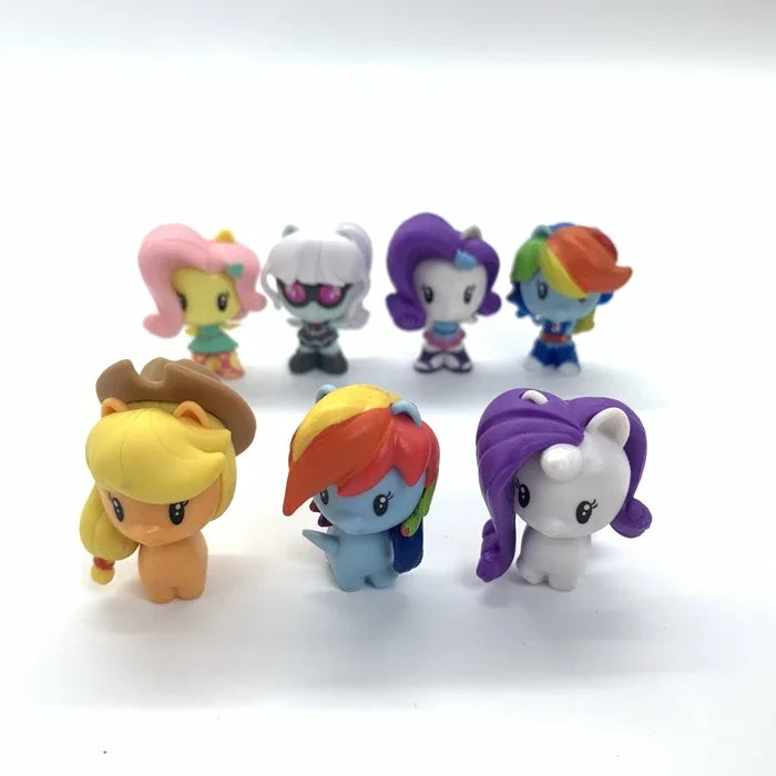 Hasbro My Little Pony Figurine Applejack Rainbow Dash Rarity Fluttershy Twilight Sparkle Model Toy Figure Collect Ornaments