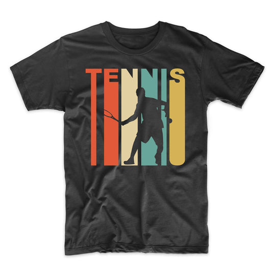 Retro Tennis T Shirt Vintage 1970'S Style Player Silhouette Sports By Really Awesome