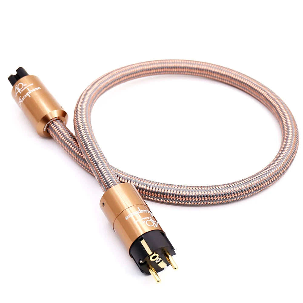 Accuphase Power Cable HI End Schuko Power Cord CD Amplifier Amp EU Version Plug Cable Hifi AC Mains EU Schuko Power Line