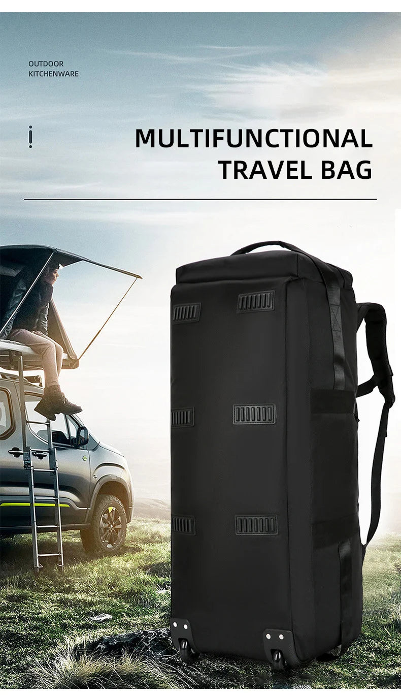 Foldable Traveling Wheeled Bags Unisex Universal Travel Bag with Wheel Large Capacity Luggage Storage Handbag Waterproof XM135