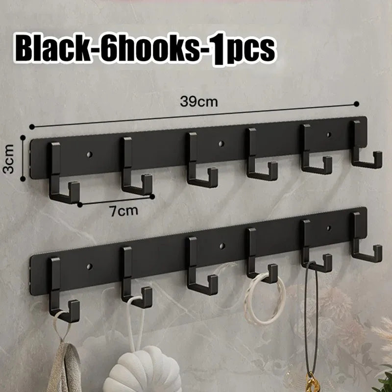 Wholesale of door hooks, space aluminum, non perforated bathroom hooks, bedroom storage, clothes hanger hooks, wall clothes hook