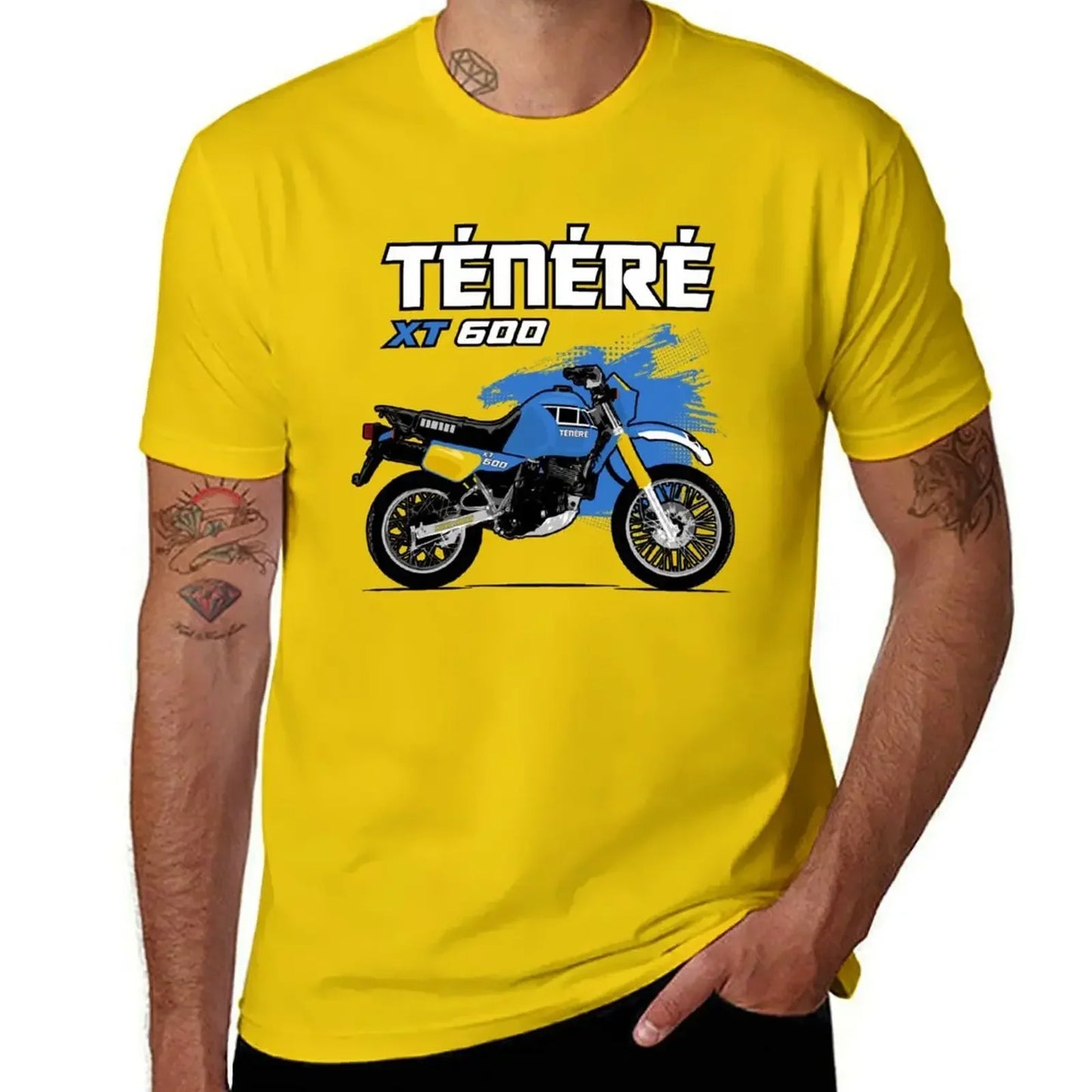 T-shirt Tenere Countfemale pour hommes, haut élégant, vêtements décontractés, grande taille, été