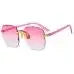 Frameless Cut Edge Sunglasses New Summer Sun Visors Women's Transparent Multi-color Lenses UV400 Women Sunglasses