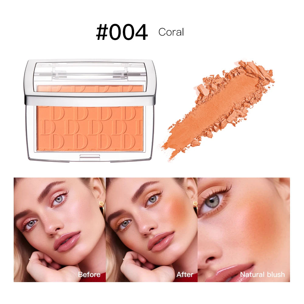 Matte Natural Cheek Tint Blush Palette Face Contouring Face Blusher Single Waterproof Matte Peach Rouge Contour Shadow Palette M