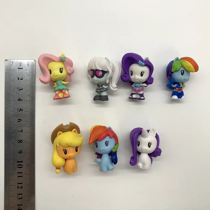 Hasbro My Little Pony Figurine Applejack Rainbow Dash Rarity Fluttershy Twilight Sparkle Model Toy Figure Collect Ornaments