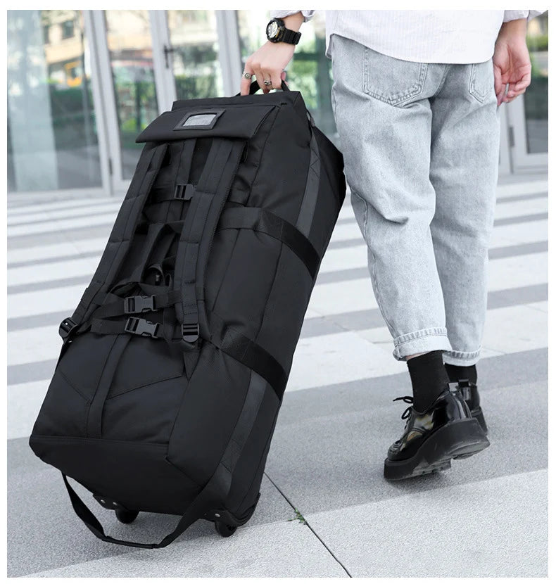 Foldable Traveling Wheeled Bags Unisex Universal Travel Bag with Wheel Large Capacity Luggage Storage Handbag Waterproof XM135