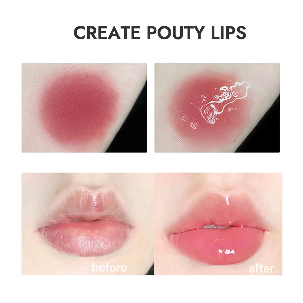 Moisturizing Lip Honey with Pearlescent Glitter - Nourishing Lip Care Oil for a Dewy, Water-Light Shine - Perfect for Stacking a