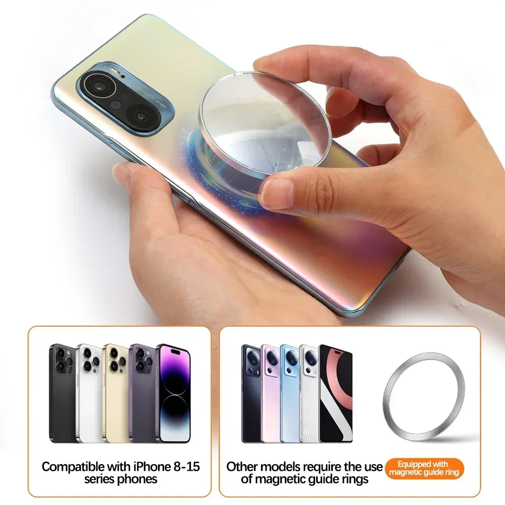 Magnetic Phone Selfie Mirror for Magsafe IPhone 15 Pro Max Cellphone Back Camera Mirror for Wide Angle Selfie Vlogging Video