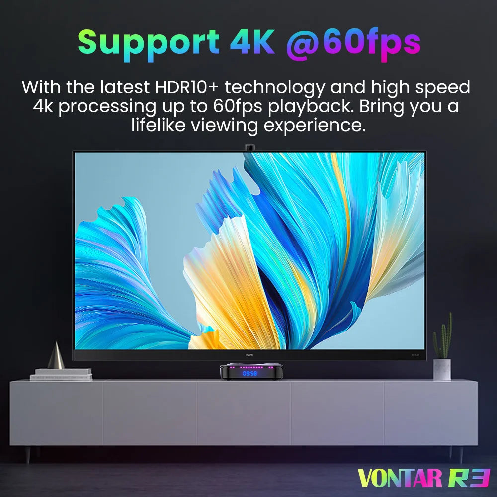 VONTAR R3 RGB Light Android 13 TV Box RK3528 Set Top Box 4K Media Player Android 13.0 TVBOX QuadCore 8K Video HDR10+ BT5.0 Wifi6