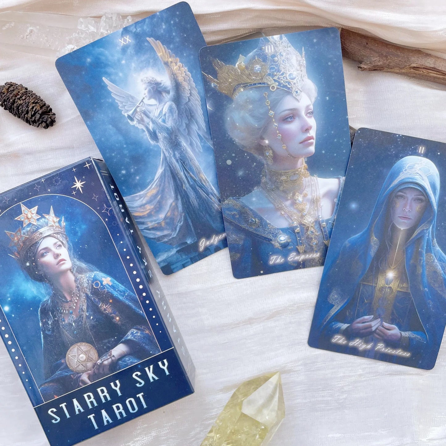 Beginner Tarot Rider Waite Divination Deck 78 Genuine Professional Fantasy Stars Tarot Rider Waite Spanish English Cards Gift