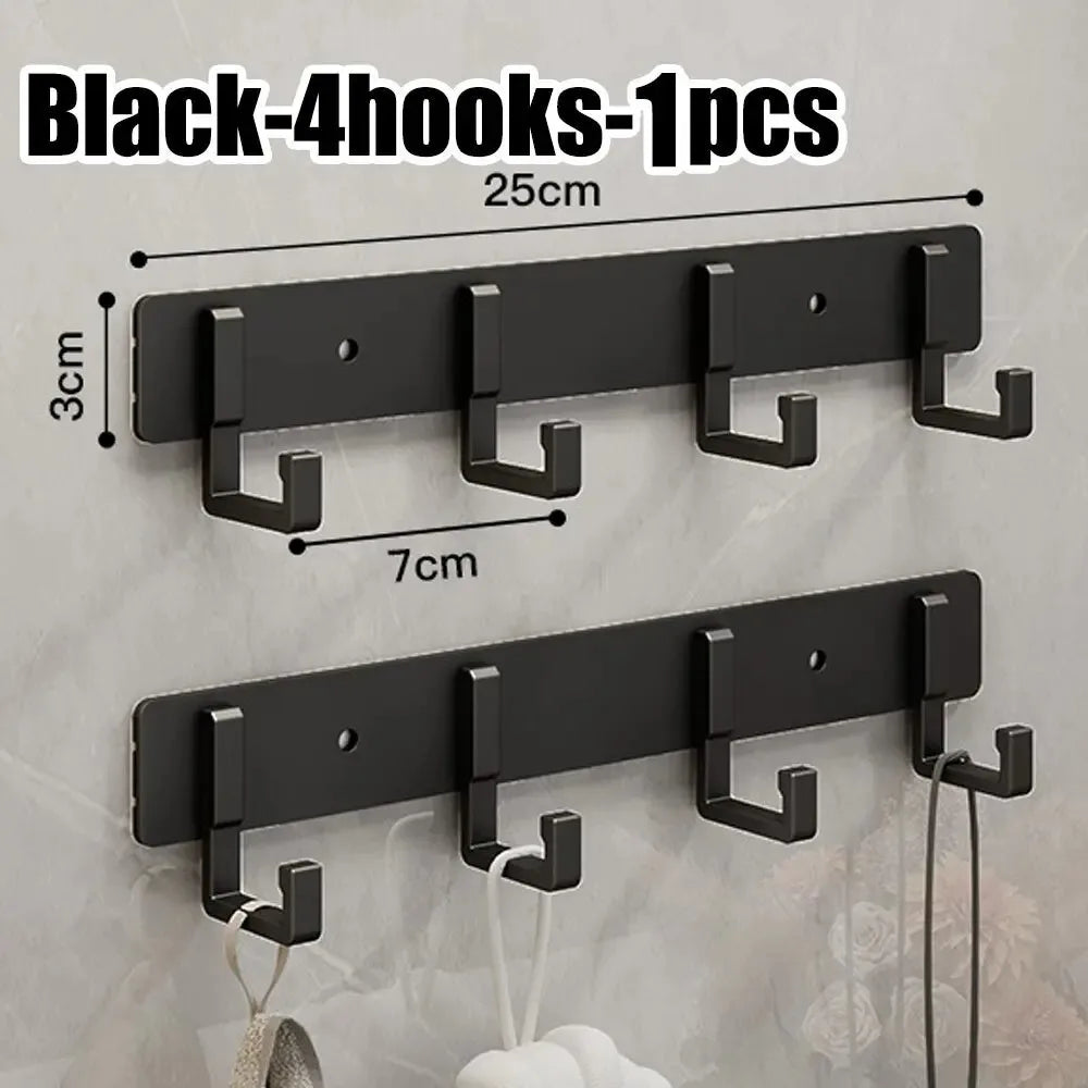 Wholesale of door hooks, space aluminum, non perforated bathroom hooks, bedroom storage, clothes hanger hooks, wall clothes hook